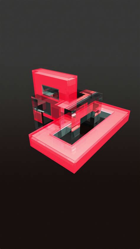 MKBHD Panels App Free Abstract Red Neon Block 3D Minecraft — Free ...