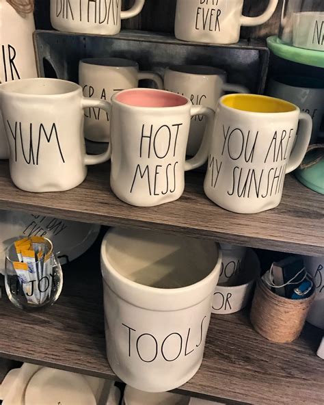 Beautiful Rae Dunn pottery collection