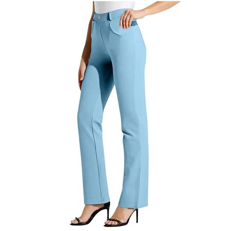 CaComMARK PI Women's Dress Pants Bootcut Work Slacks Stretch office ...