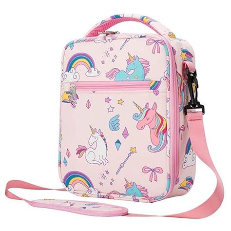 HASTHIP® Lunch Box for Kids Girls Insulated Lunch Bag, Pocket Pink ...