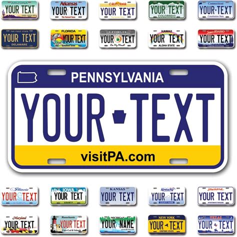 Buy InkMyPlate Personalized Pennsylvania Car License Plate | Choose ...