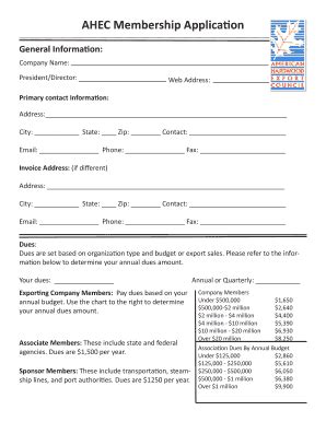 AHEC Membership Application - Ahec - Fill and Sign Printable Template ...