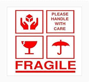 TAUSIF CREATION™ Shipment Fragile Label/Sticker with Heavy Coated ...