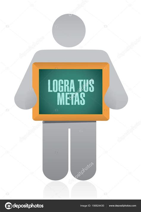 Achieve your goals avatar sign in Spanish. — Stock Photo © alexmillos ...