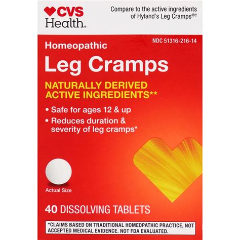 CVS Pharmacy Leg Cramps Pain Relief Caplets (40 ct) Delivery or Pickup ...