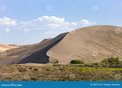 Tall Bruneau sand dunes. stock photo. Image of dune, yellow - 31877718