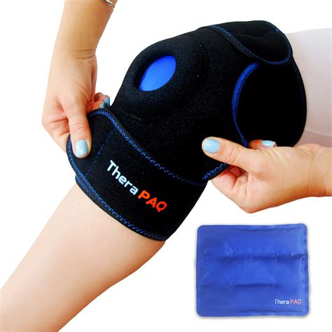 Buy Knee Ice Pack Wrap By Therapaq: Hot & Cold Therapy Knee Support ...