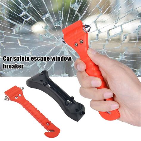 Car Safety Hammer Escape Glass Window Breaker Emergency Escape Tool with Seat Belt Cutter ...