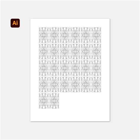 Font Lettering Typography Grid Template for Illustrator