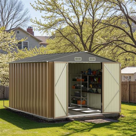 Amazon.com : Patiowell 8x10 FT Outdoor Storage Shed with Floor Frame ...