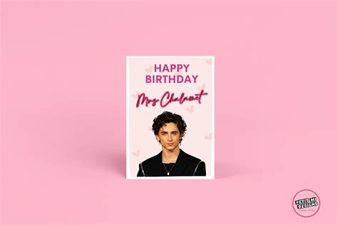 Timothee Chalamet Birthday Card funny Birthday Card for - Etsy