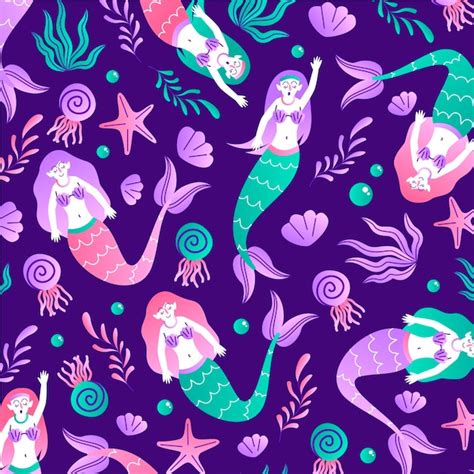 Image result for Vector Mermaid Pattern