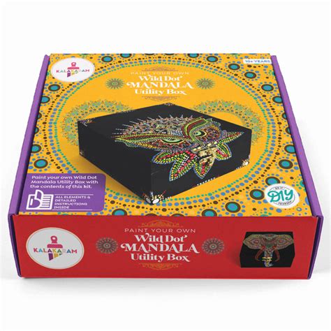 Kalakaram Paint Your Own Wild Dot Mandala Art Utility Box DIY Kit — Toycra