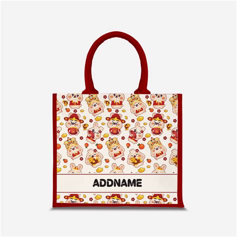 Rabbit Family - Red Jute Bag - China Wholesale Jute Bags $0.3 from Wenzhou Guanmin Import ...