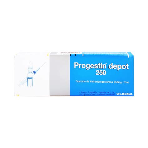 Progestin Depot 250mg/2ml inyectable IM, 1 ampolla – Apomedix