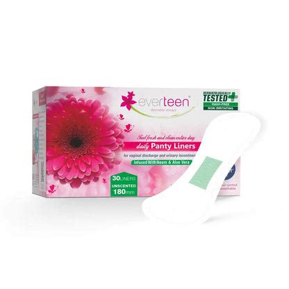 Buy everteen Daily Panty Liners with Neem and Aloe Vera for Women