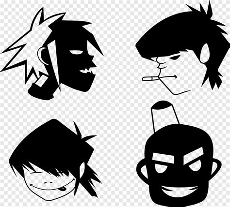 2-D Gorillaz Noodle Plastic Beach Murdoc Niccals, black five, white ...