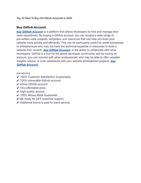 PPT - Top 10 Sites To Buy Old Github Accounts In 2025 PowerPoint ...