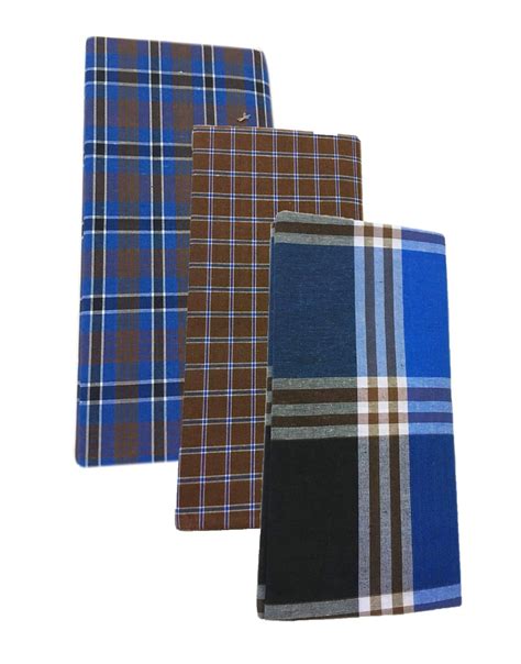 Sre Murugan Textile Cotton Lungis for Men, Set of 3 (Multi Colour ...