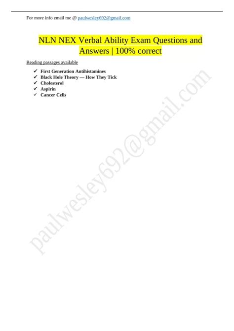 NLN NEX Math’s , Verbal Ability and science section combined package ...