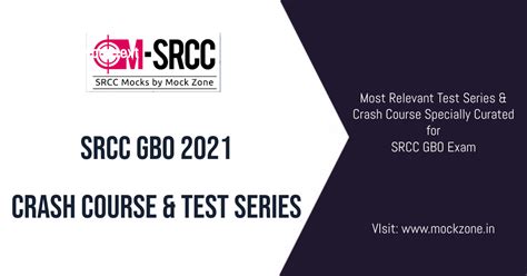 SRCC GBO 2023 Crash Course & Test Series