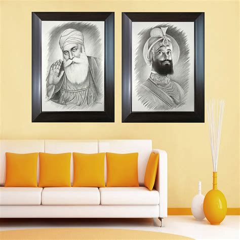 Art n Store All Ten Sikh Gurus Unique Painting, HD Printed Decor ...