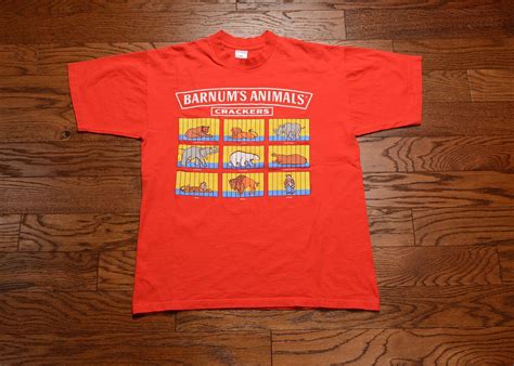 Vintage 80s 90s Animal Crackers T-shirt Barnum's Animals Crackers Tee ...