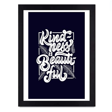 Interio Crafts Kindness Motivational Quote Framed Poster(Frame Included ...