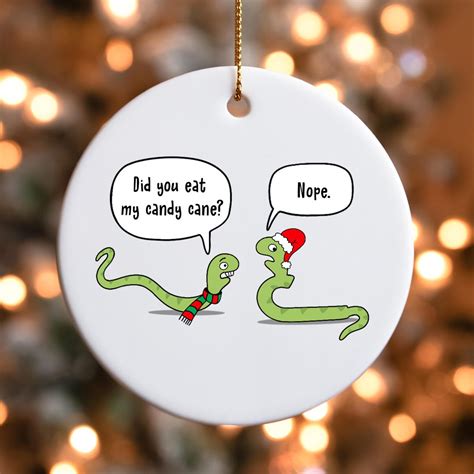 Funny Christmas Ornament Cartoon Christmas Ornament Candy Cane Stocking ...