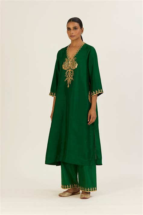 Rysa Kurta and Pant-Green – Lajjoo