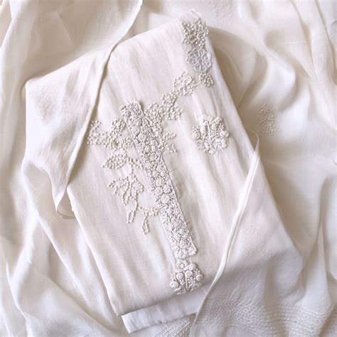 Cream Marigold Hand Embroidered Pure Mul Chanderi Unstitched Suit Set ...