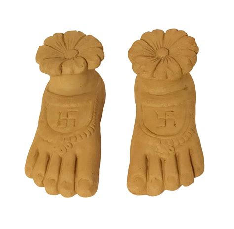 Buy NAVIRA HANDICRAFT Handmade Terracotta Maa Lakshmi Devi Charan ...