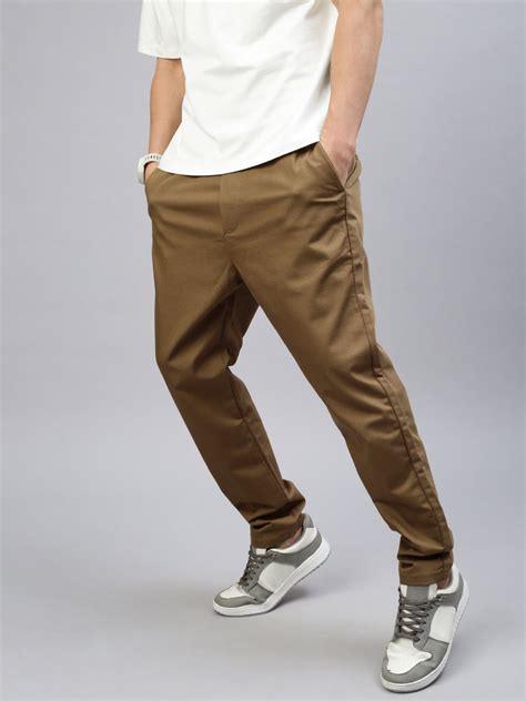 Khakhi Slim Fit Men’s Cotton Pants – necked jeans