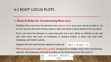 Image result for The General Root Locus Method
