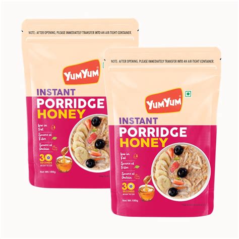 Yum Yum High Fiber Instant Roasted Porridge Honey Flavor Proteins ...