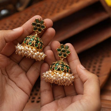 Earrings for Girls and Women | Shop Antique Jhumka Earrings Online