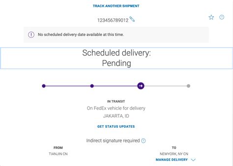 Image result for FedEx Tracking Number Example