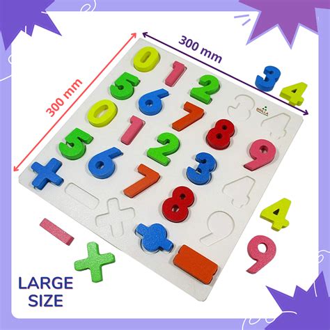 Wooden Learning Educational Number Chunky Puzzle – Brilla Toys