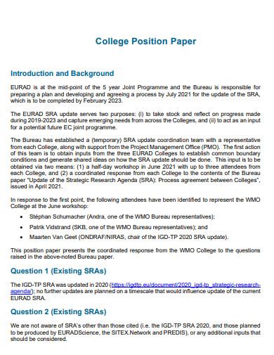 Image result for Position Paper Essay Example