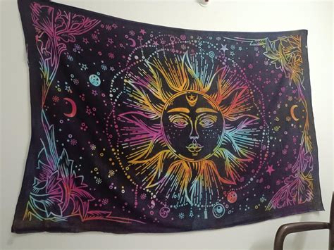 DRAVY HANDICRAFTS Tapestry Wall Hanging Sun Mandala Tapestry Cotton ...