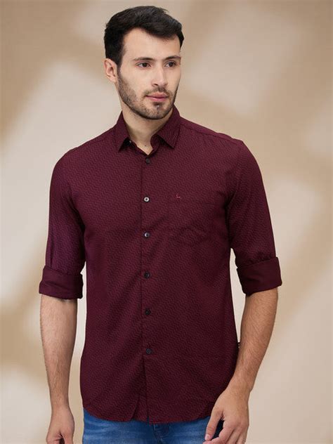 Parx Men Red Printed Slim Fit Cotton Casual Shirts – MyRaymond