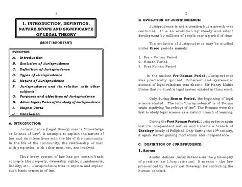 Jurisprudence (LAW101): Introduction, Definition, and Scope Overview ...