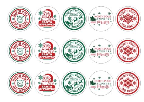 Edible Cupcake toppers | Christmas North Pole Delivery Stamps | Edibilis