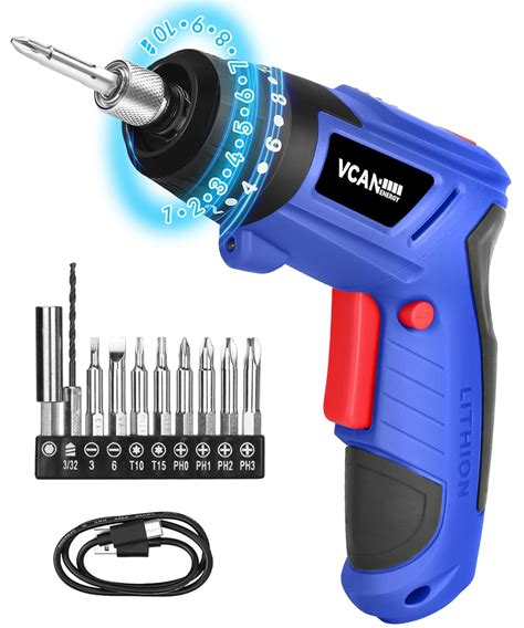 VCANENERGY 4V Electric Screwdriver Cordless Power Screwdriver ...