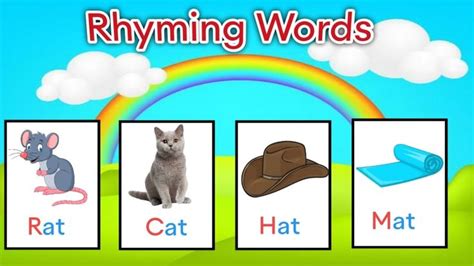 Rhyming Words for Kids | cat bat rat | 3 letters words in english ...