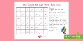 Blue Reading Sight Words Board Game (teacher made) - Twinkl