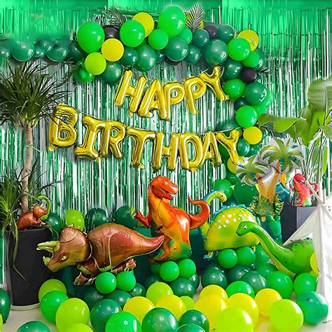 Buy Dinosaur Birthday Party Decorations Balloon Set, 114 Piece Baby ...