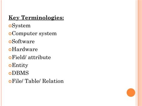 Image result for Database Key Terms
