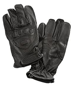 Interstate Leather Men's Perforated Driving Gloves (Black, Large ...