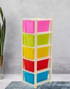 ELIGHTWAY MART 5 Compartments Drawer Type Storage Box Price in India ...